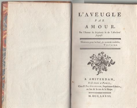 l'aveugle par amour meaning